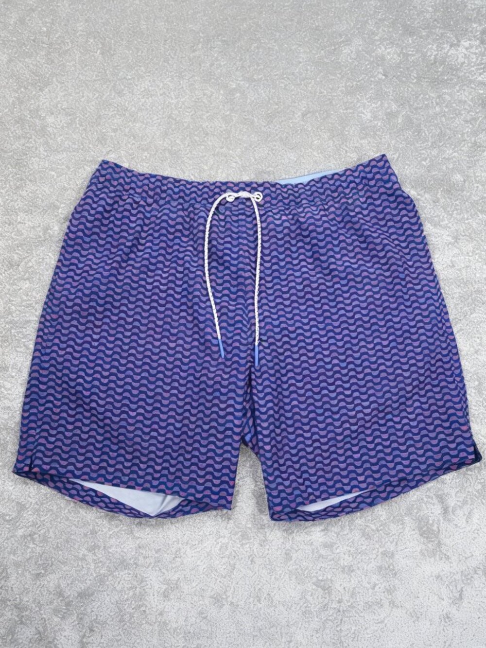 Bonobos Shorts Mens Large Navy Blue Pink Geometric Hybrid 7"
